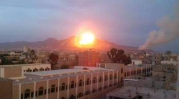 صورة التحالف يستهدف مواقع أسلحة في صنعاء