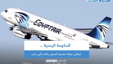 صورة الحكومة اليمنية ترفض عرضا مصريا لتسيير رحلات إلى عدن