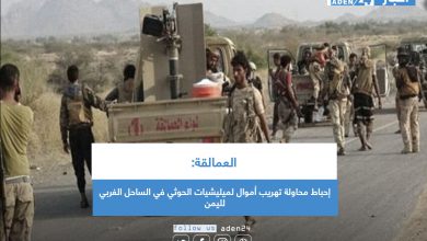 صورة العمالقة: إحباط محاولة تهريب أموال لمليشيات الحوثي في الساحل الغربي لليمن