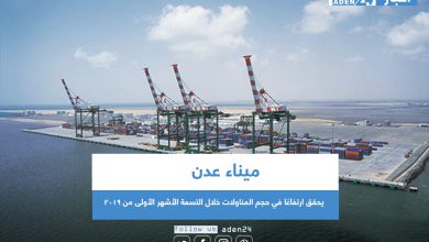 صورة ميناء عدن يحقق ارتفاعًا في حجم المناولات خلال التسعة الأشهر الأولى من 2019
