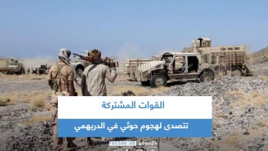 صورة القوات المشتركة تتصدى لهجوم حوثي في الدريهمي