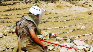 صورة دعوات لتبنّي مشروع دولي لإزالة ألغام الحوثي