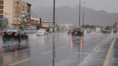 صورة الأرصاد: هطول أمطار متوسطة إلى غزيرة على عدد من المحافظات الجنوبية