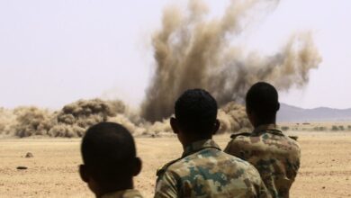 صورة تبادل القصف المدفعي بين السودان وإثيوبيا بمنطقة أبوطيور الحدوديةأفادت