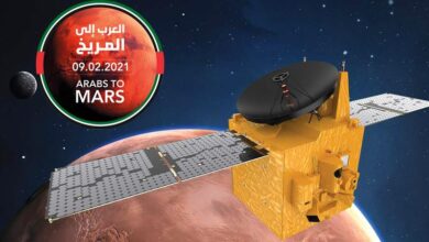 صورة مسبار “الأمل” الإماراتي يصل بنجاح لمدار كوكب المريخ