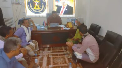 صورة رئيس انتقالي #لحج يلتقي برئيس القيادة المحلية بمديرية #الملاح وعدد من أعضاء الهيئة التنفيذية
