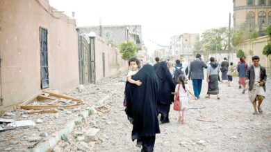 صورة دعوات لوقف انتهاكات مليشيا الحوثي بحق المرأة