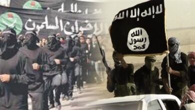 صورة شبوة.. وصول عناصر من تنظيم القاعدة الإرهابي إلى معسكر مره الإخواني