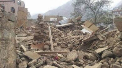 صورة #تعز اليمنية.. مليشيا #الحوثي تفجِّر منزل مواطن في منطقة #الشقب