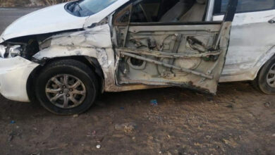 صورة إصابة عميد كلية عدن للعلوم الطبية في حادث مروري بردفان