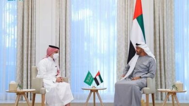صورة محمد بن زايد يبحث مع وزير الخارجية السعودي مستجدات الأوضاع في الخليج والشرق الأوسط