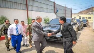 صورة قيادة الحزام الأمني في #أبين ترحب بعودة الرئيس القائد عيدروس #الزبيدي