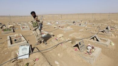صورة مصرع خبيرين عسكريين إيرانيين في الجوف اليمنية