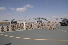 صورة كبار قادة القوات المسلحة الإماراتية يهنئون قوات الواجب المتواجدة بالسعودية بعيد الأضحى