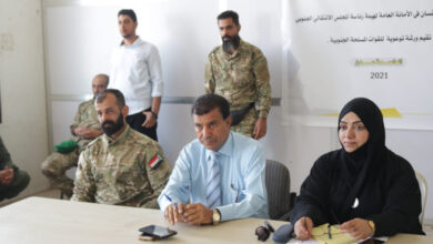 صورة دائرة حقوق الإنسان تختتم الورشة التوعوية لأفراد قوات الحزام الأمني بالشيخ عثمان