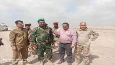 صورة الدعم والاسناد تمنع اعمال بسط طالت اراضي الكلية الحربية غرب العاصمة عدن