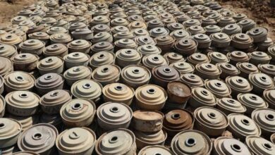 صورة مسام: إتلاف 941 لغم وعبوة ناسفة في مديرية ذوباب