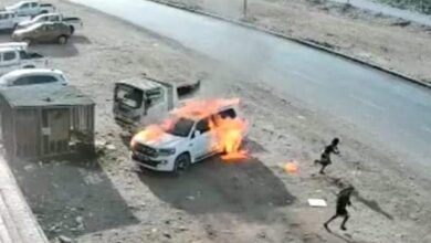 صورة إدارة أمن عدن:  اشتباكات المنصورة ناتج عن ملاحقة متهمين باحراق سيارة