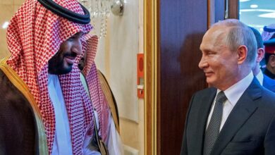 صورة الكرملين: بوتين ناقش مع ولي العهد السعودي العمل الإيجابي المشترك في إطار أوبك+