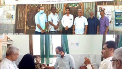 صورة مدير عام الملاح يدشن حملة التحصين الطارئة ضد الحصبة في المديرية