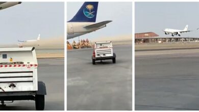 صورة السعودية: انحراف طائرة عن المدرج أثناء هبوطها.. ولا إصابات