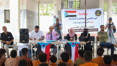 صورة أمانة الانتقالي تنظم حملة توعية ضد خطر المخدرات في ثانوية عبدة غانم