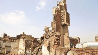 صورة مليشيات الحوثي تحول المعالم التاريخية اليمنية لأطلال