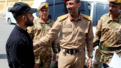 صورة مدير صيرة يلتقي قائد قوات العاصفة الرئاسية العنشلي