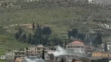 صورة لأول مرة.. إسرائيل تستهدف البقاع الغربي شرق لبنان